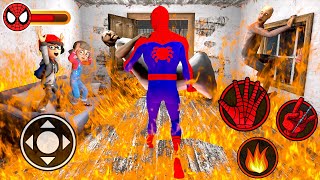 SpiderMan Saves Granny from a Burning House