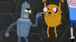 Finn y Jake Hora de Aventura en Futurama