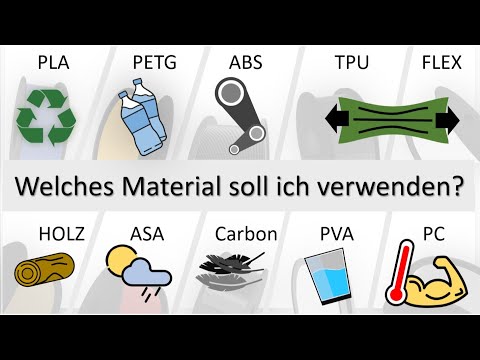 3D-Druck Filamente: Eigenschaften + Anwendungsbeispiele! (Zeitschiene für Schnellauswahl vorhanden)