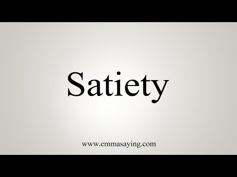 Part of a video titled How To Say Satiety - YouTube