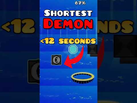 The Shortest Demon In Geometry Dash #geometrydash #gd #gaming