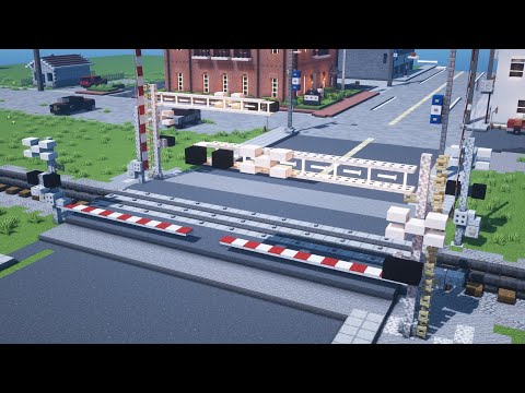 CraftyFoxe - Minecraft Railroad Crossing Cantilever Tutorial 2020