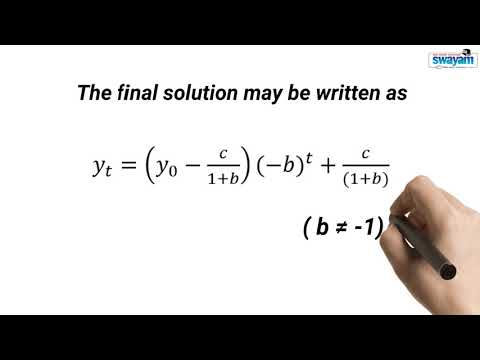 Solving a Difference Equation - The General Method  | Mathematical Economics
