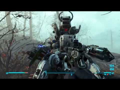 Fallout 4 Survival Mode - Level 85 Enraged Fog Crawler vs My Custom Sentry: Pi11er 2.0!!!