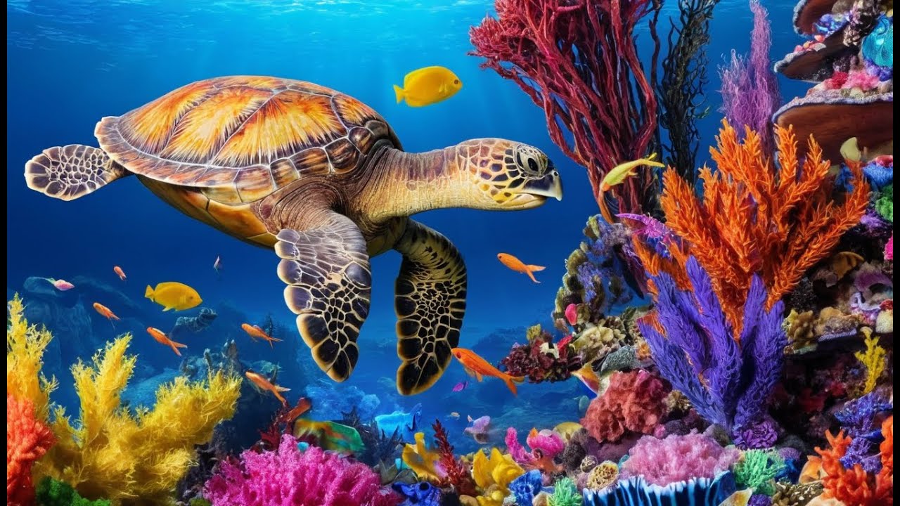 Ocean 4K - Sea Animals for Relaxation, Beautiful Coral Reef Fish in Underwater (4K Video Ultra HD)