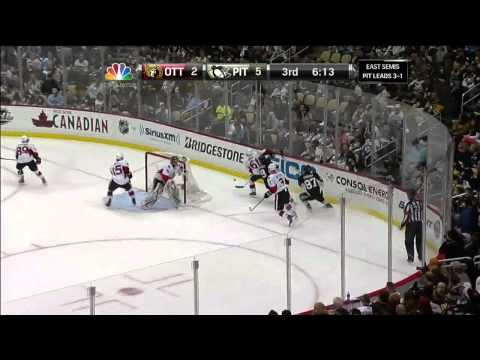 Kyle Turris wrister goal 5-2 May 24 2013 Ottawa Senators vs Pittsburgh Penguins NHL Hockey