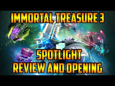 DOTA 2 TI7 BATTLE PASS|Immortal Treasure 3 Spotlight Review|Opening