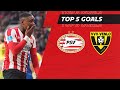 Beautiful HEADERS & dancing BERGWIJN ? | TOP 5 GOALS PSV - VVV-Venlo