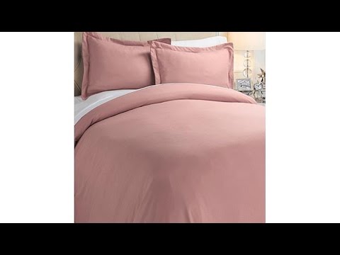 Concierge Collection Solid Woven Duvet Set