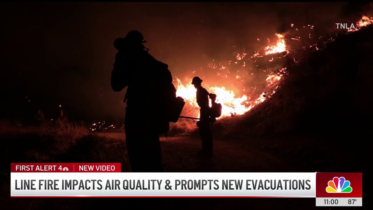 Line Fire impacts air quality and prompts new evacuations