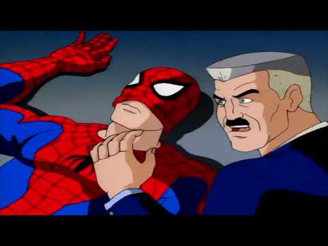 War Machine prevents Jameson from unmasking Spider-Man | Spider-Man Animated Series Easter egg