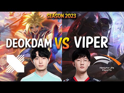DRX Deokdam vs HLE Viper - Deokdam EZREAL vs Viper APHELIOS ADC - KR Ranked