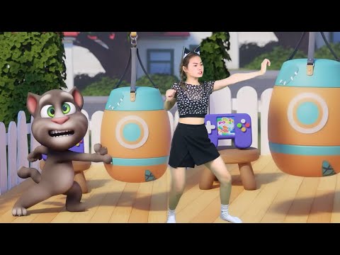 Imitate Tom Playing Boxing My Talking Angela 2 In Real Life Girl Cosplay Angela 👉 @dakotandcheyanna