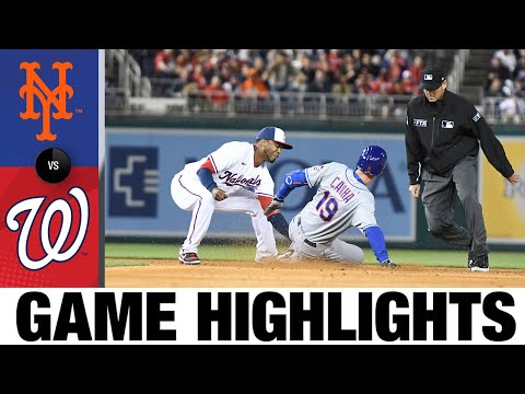 Mets vs. Nationals Game Highlights (4/8/22) | MLB Highlights
