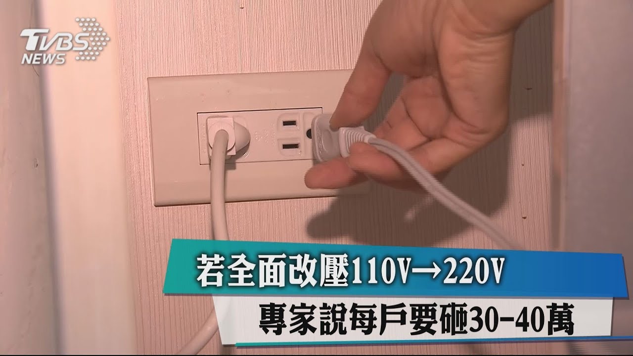 若重啟改壓! 換家電最貴 每戶需砸30到40萬