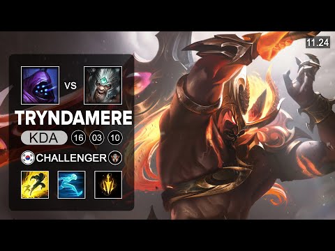 Tryndamere Top vs Jax - KR Challenger - PreSeason 12 Patch 11.24