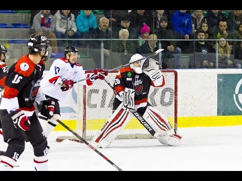 Ciarko KH 58 Sanok - HK 2016 Trebišov 4:1 (1:0, 1:0, 2:1). 17.11.2018 (SKRÓT)