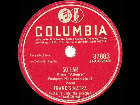 1947 HITS ARCHIVE: So Far - Frank Sinatra (78rpm single version)