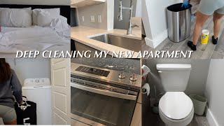 Deep Cleaning My NEW Apartment| cleaning motivation + cleaning hacks