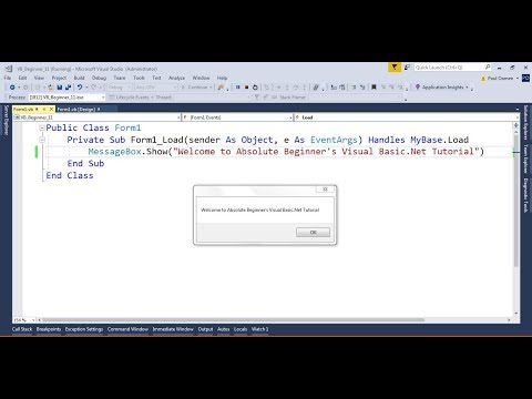 Visual Basic.Net For Absolute Beginners - Tutorial 1