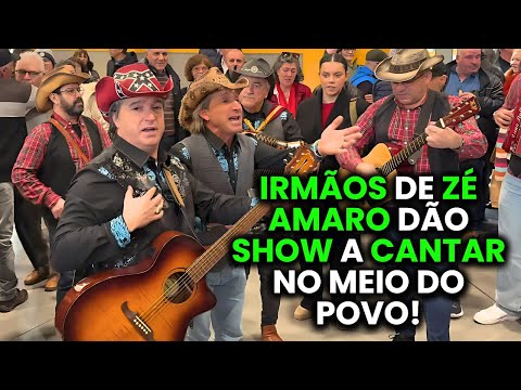 Irmãos de Zé Amaro DÃO SHOW a CANTAR no Meio do Povo! 🎤🔥- Amigos da Sobreposta