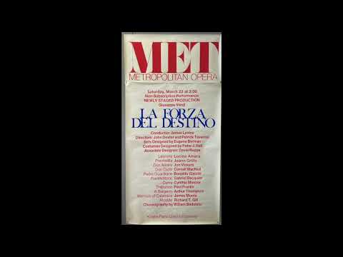 Verdi: “LA FORZA DEL DESTINO” (MET, 3/22/75) Amara, Vickers, MacNeil, Giaiotti, Bacquier-Levine