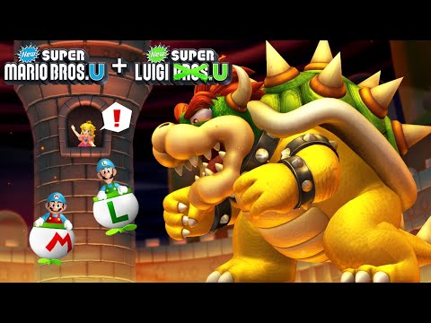 New Super Mario & Luigi Bros U - Complete Walkthrough (2 Player)