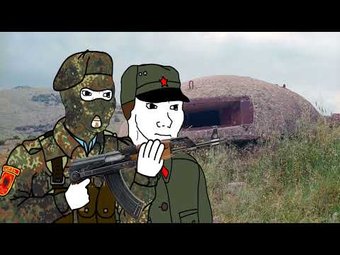 Një Djep Në Barrikadë, but it's last stand of Albanian People's Army in bunkers, circa 1980s