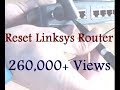 How to reset Linksys router 