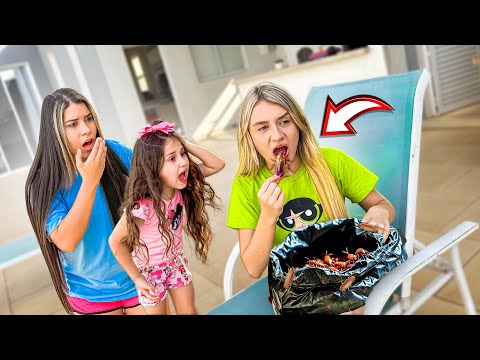 FINGI COMER BARATAS DE MENTIRA PARA TROLLAR A LARISSA E LAYRA!  