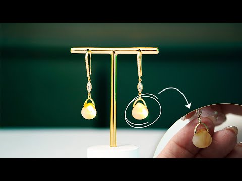 HOW TO USE THE COUNTER RING TO ASSEMBLY EARRINGS WITH SIDE HOLES | Step by Step Agate Earrings