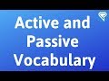Active and passive vocabulary