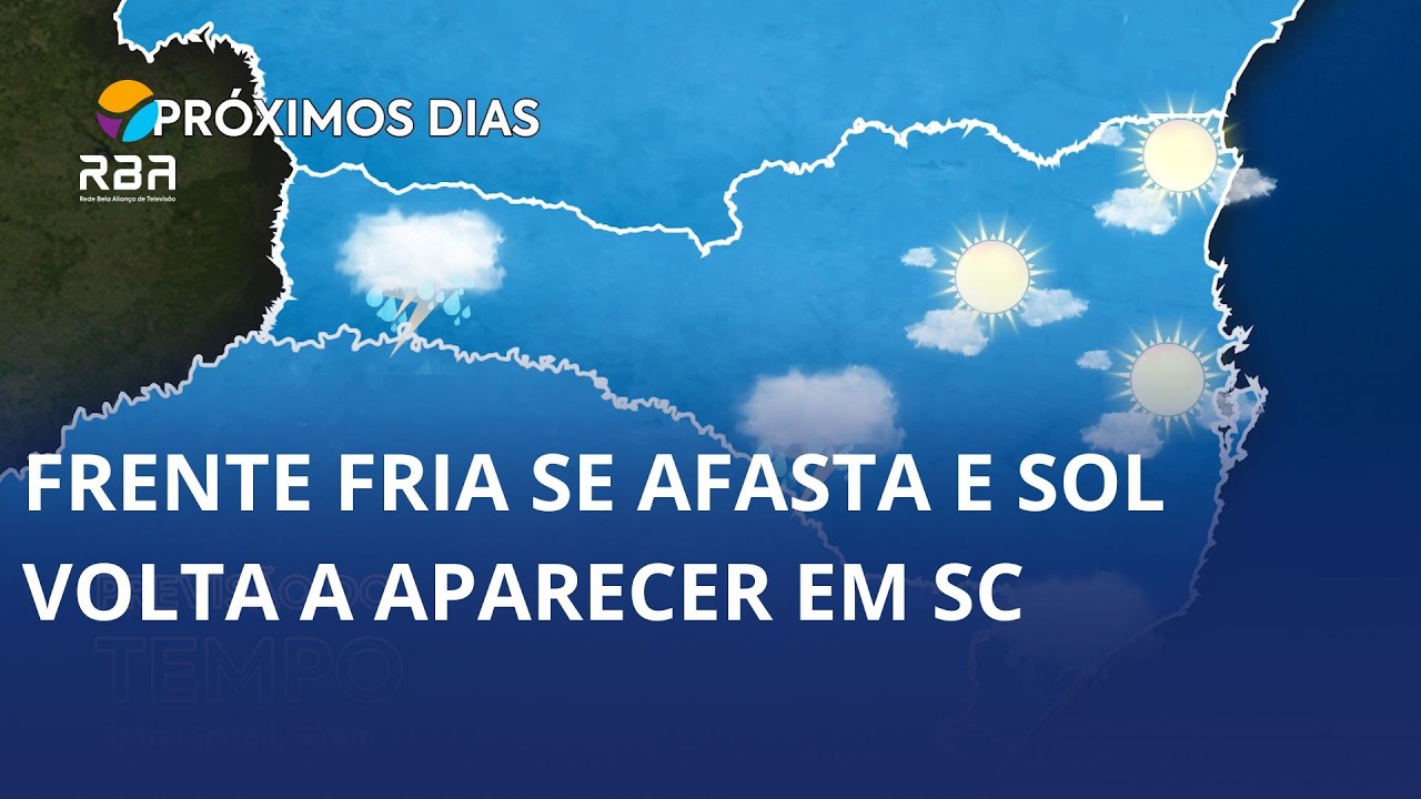 Tempo instável dá lugar ao sol no fim de semana em SC