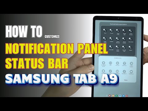 How to Edit Notification Panel Shortcuts | Status Bar Samsung Galaxy Tab A9