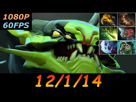 Dota 2 Viper Pro 12/1/14 (Kills/Deaths/Assists) Top MMR 710 GPM Ranked Full Gameplay