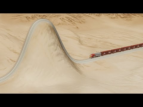 Impossible Giant Bulge Rail Tracks Vs Trains Crossing - BeamNG.Drive