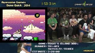 AGDQ 2014 - Yoshi´s Island (100% + Glitched%) - TRI-HEX and Carl Sagan - Speedrun