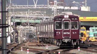 preview picture of video '【阪急電鉄】3000系3074F%箕面線運用@石橋('13/02)'