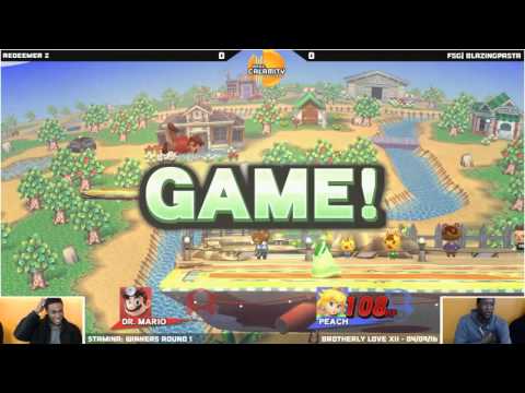 BLXII | FSG|BlazingPasta (Peach) vs Redeemer Z (Mario) - Winner Qtr Finals - Sm4sh Stamina