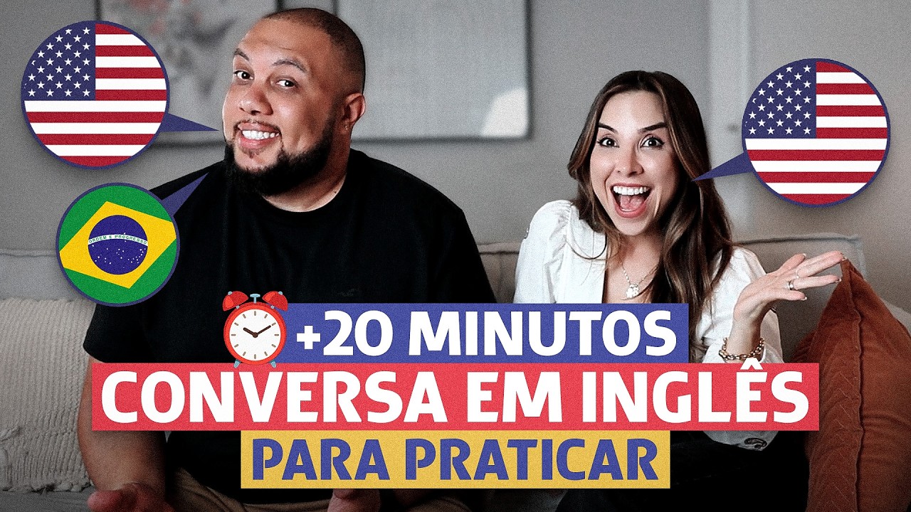 20 minutos de CONVERSAÇÃO EM INGLÊS para praticar (com perguntas!)