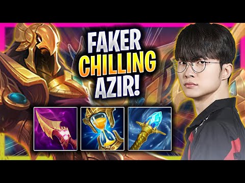 FAKER CHILLING WITH AZIR! - T1 Faker Plays Azir MID vs Galio! | Season 2025