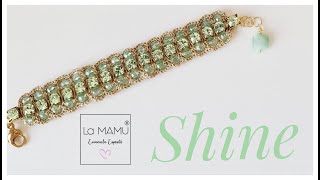 SHINE bracciale con catena strass