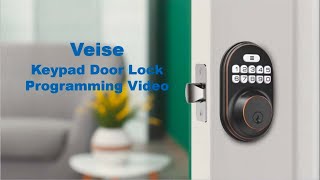 Veise RZ-A Keypad Door Lock Programming Video