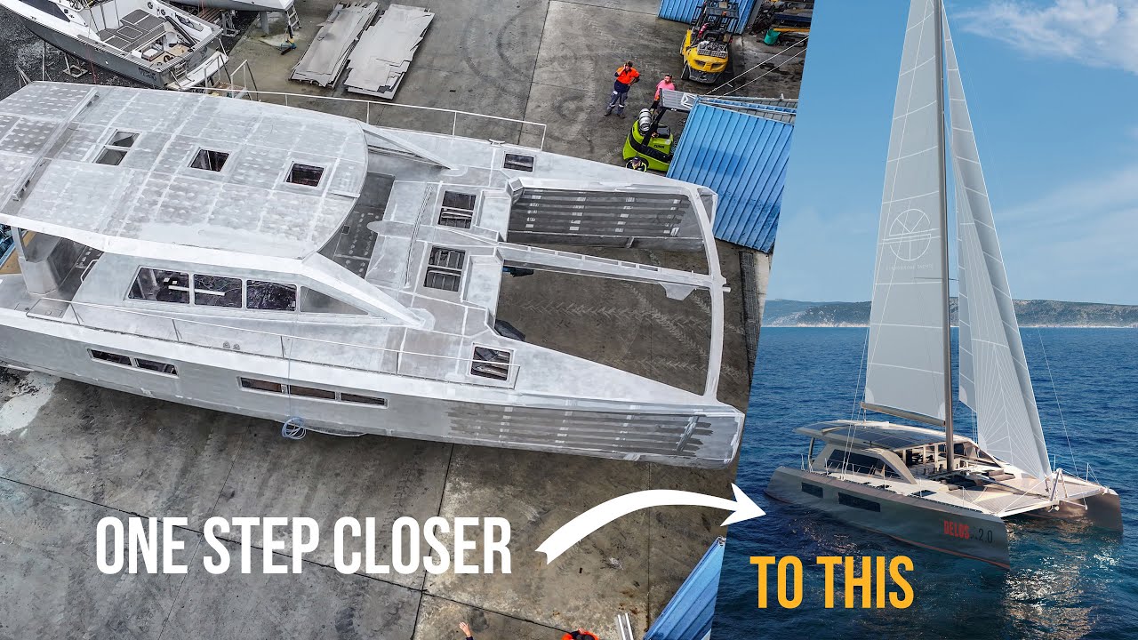 Sailing Hardware Install Begins! - A WHOLE NEW PHASE! (Aluminum Catamaran Build Pt. 39)