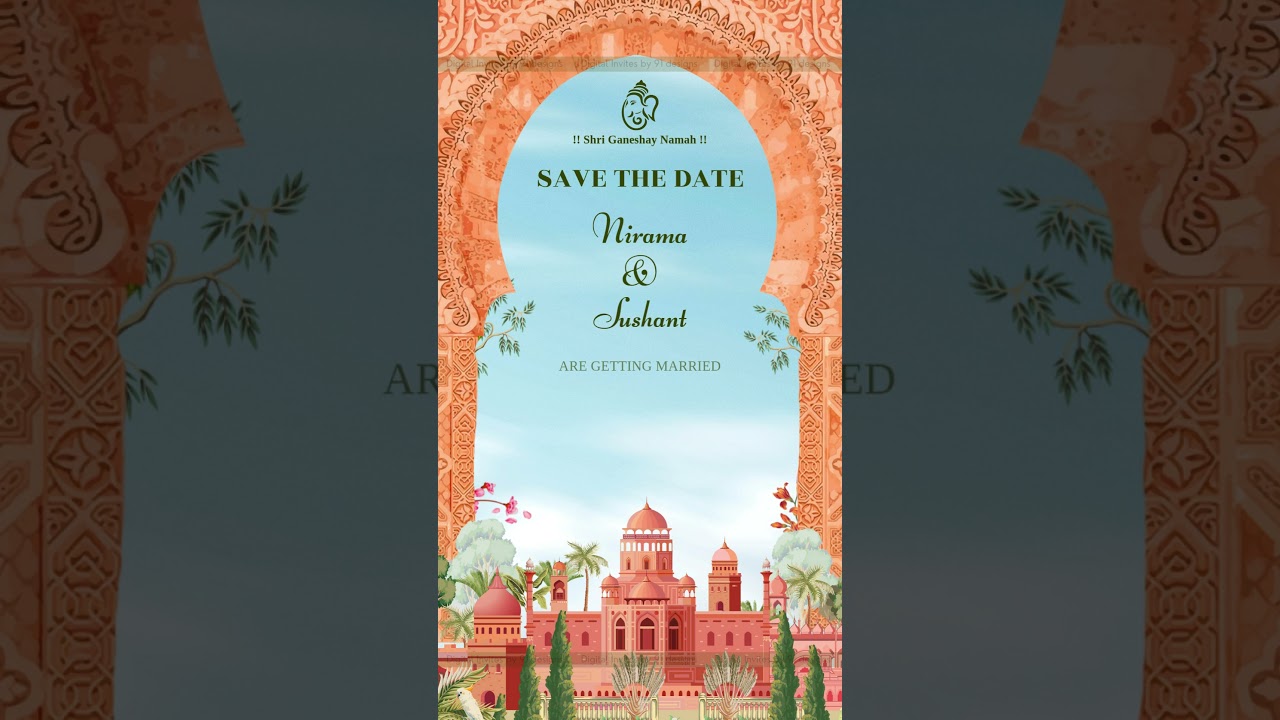 Rustic Floral Save the Date Announcement