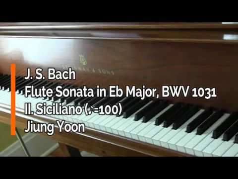 Piano Part - J. S. Bach, Flute Sonata in Eb Major, BWV 1031, II. Siciliano, ♪= 100