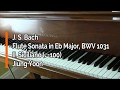 Piano Part - J. S. Bach, Flute Sonata in Eb Major, BWV 1031, II. Siciliano, ♪= 100