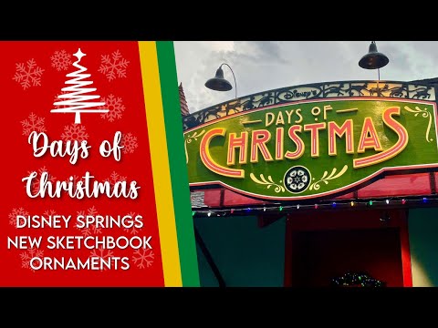 Dias de Natal da Disney em Disney Springs | Enfeites de caderno e decoração de Natal