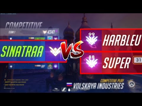 SINATRAA ZARYA VS HARBLEU ZARYA AND SUPER REIN! [ OVERWATCH SEASON 20 TOP 500 ]