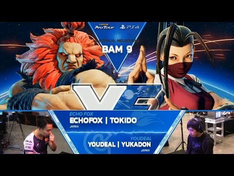 SFV: EchoFox | Tokido vs. YouDeal | Yukadon - Battle Arena Melbourne 9 Top 8 - CPT 2017